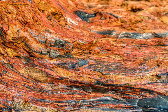 Weird layered rocks in Glass Mountain