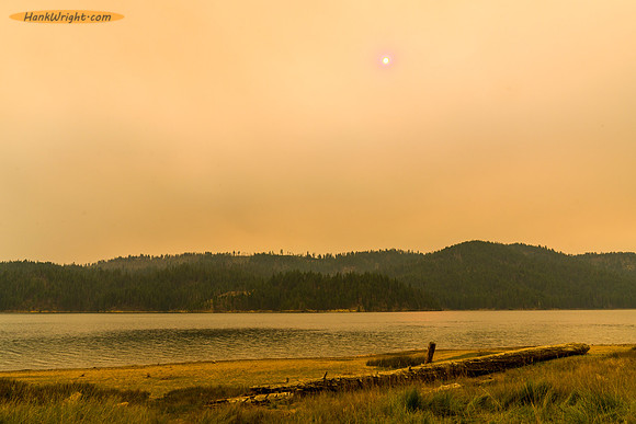 Heavy smoke blotting out the sun