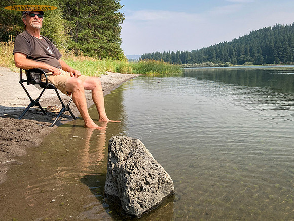 Feet in the waters of Lake Britton